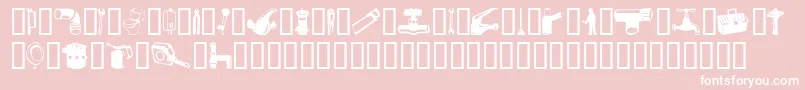 Gasfn Font – White Fonts on Pink Background