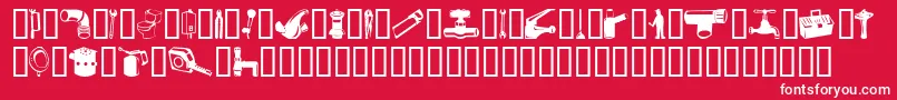 Gasfn Font – White Fonts on Red Background