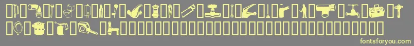 Gasfn Font – Yellow Fonts on Gray Background