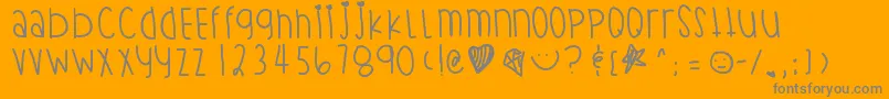 Starbrite-Schriftart – Graue Schriften auf orangefarbenem Hintergrund