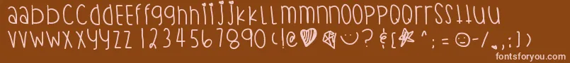 Starbrite Font – Pink Fonts on Brown Background