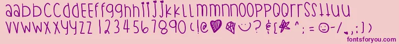 Starbrite Font – Purple Fonts on Pink Background