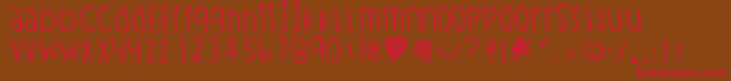 Starbrite Font – Red Fonts on Brown Background