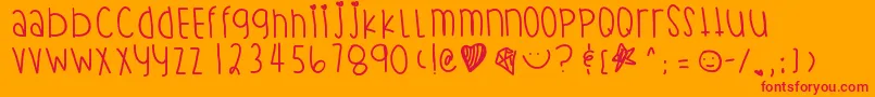 Starbrite Font – Red Fonts on Orange Background