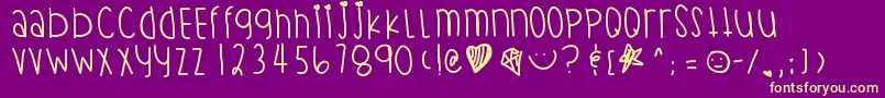 Шрифт Starbrite – жёлтые шрифты на фиолетовом фоне