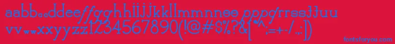 Delicioso Font – Blue Fonts on Red Background