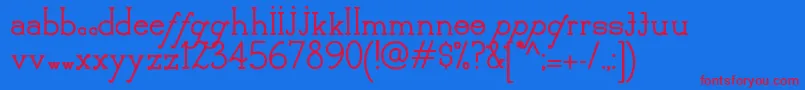 Delicioso Font – Red Fonts on Blue Background