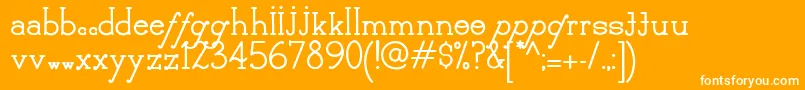 Delicioso Font – White Fonts on Orange Background