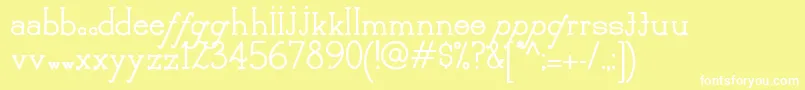 Delicioso Font – White Fonts on Yellow Background