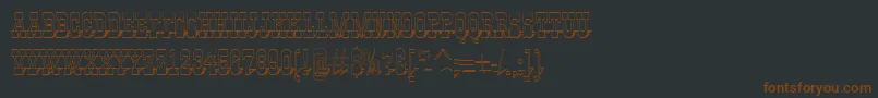 AGildiatitul3Dsh Font – Brown Fonts on Black Background