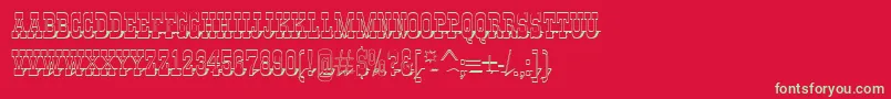 AGildiatitul3Dsh Font – Green Fonts on Red Background