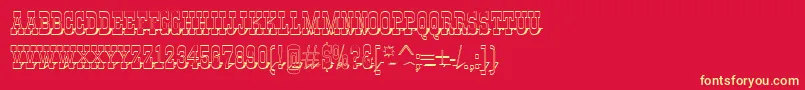 AGildiatitul3Dsh Font – Yellow Fonts on Red Background