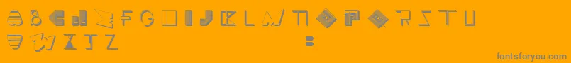 フォントBossMTwo – オレンジの背景に灰色の文字