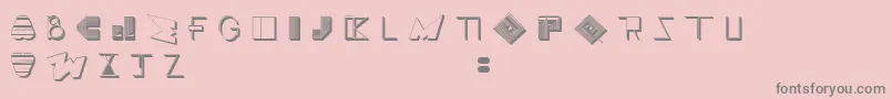 フォントBossMTwo – ピンクの背景に灰色の文字