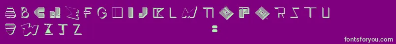 BossMTwo Font – Green Fonts on Purple Background