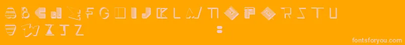 フォントBossMTwo – オレンジの背景にピンクのフォント