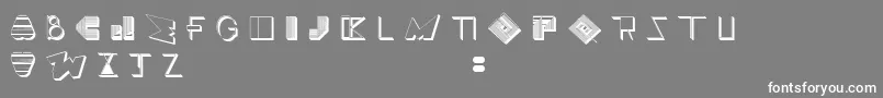 フォントBossMTwo – 灰色の背景に白い文字