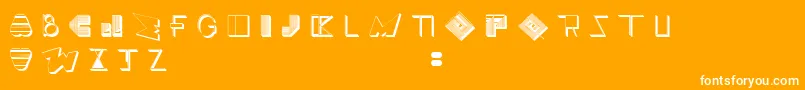 フォントBossMTwo – オレンジの背景に白い文字