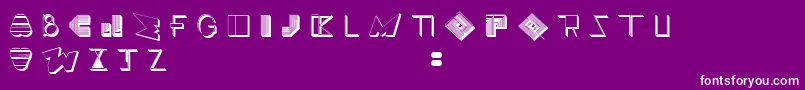 フォントBossMTwo – 紫の背景に白い文字