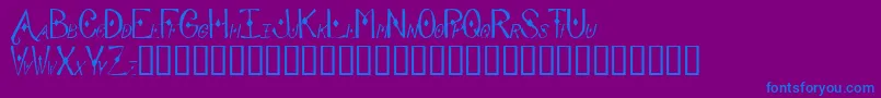 Abode Font – Blue Fonts on Purple Background
