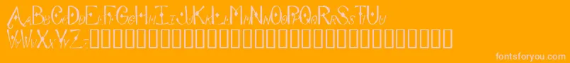 Abode Font – Pink Fonts on Orange Background
