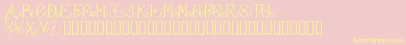 Abode Font – Yellow Fonts on Pink Background