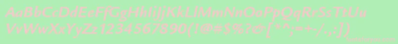 LegacySansItcTtBolditalic Font – Pink Fonts on Green Background