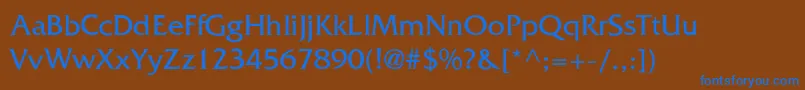 FrizquadrataThin Font – Blue Fonts on Brown Background