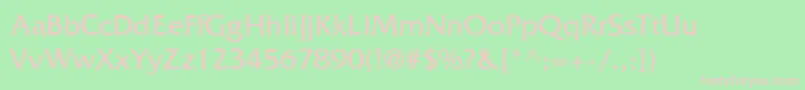 FrizquadrataThin Font – Pink Fonts on Green Background