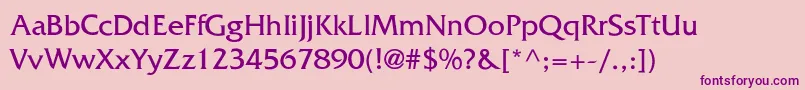 FrizquadrataThin Font – Purple Fonts on Pink Background