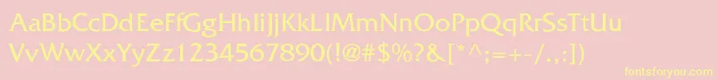 FrizquadrataThin Font – Yellow Fonts on Pink Background