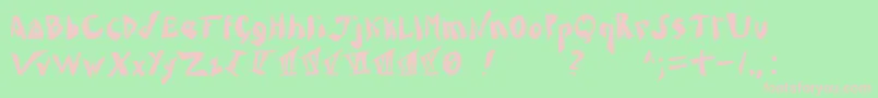 Caligari Font – Pink Fonts on Green Background