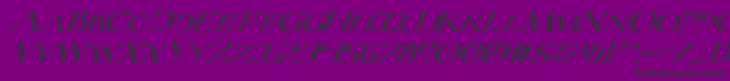 Severv2i-Schriftart – Schwarze Schriften auf violettem Hintergrund