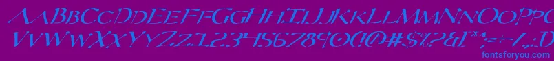 Severv2i Font – Blue Fonts on Purple Background