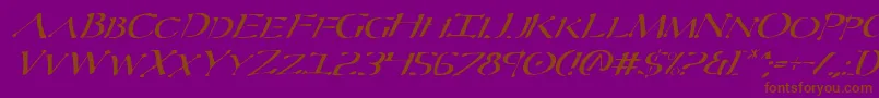 Severv2i Font – Brown Fonts on Purple Background