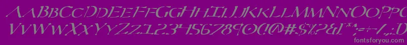 Severv2i-Schriftart – Graue Schriften auf violettem Hintergrund