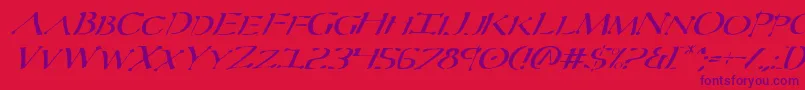 Severv2i Font – Purple Fonts on Red Background
