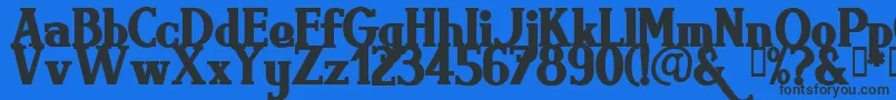 Шрифт Brimb – чёрные шрифты на синем фоне