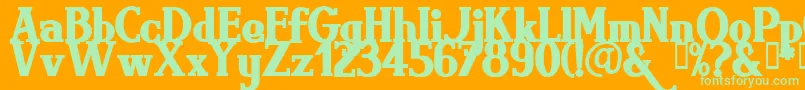 Brimb Font – Green Fonts on Orange Background