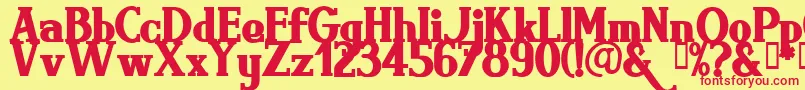 Brimb Font – Red Fonts on Yellow Background