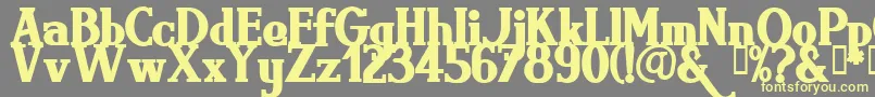 Brimb Font – Yellow Fonts on Gray Background