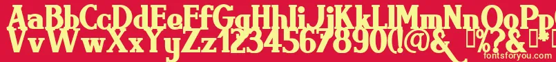 Brimb Font – Yellow Fonts on Red Background