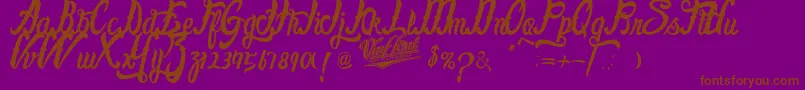 Police FayetScripts – polices brunes sur fond violet