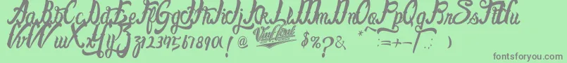 fuente FayetScripts – Fuentes Grises Sobre Fondo Verde