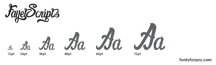 FayetScripts Font Sizes