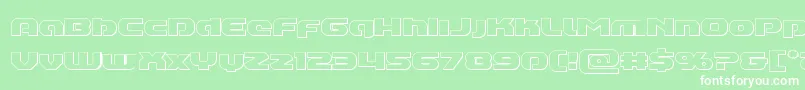 Annapolislowercaseout Font – White Fonts on Green Background