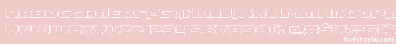 Annapolislowercaseout-Schriftart – Weiße Schriften auf rosa Hintergrund