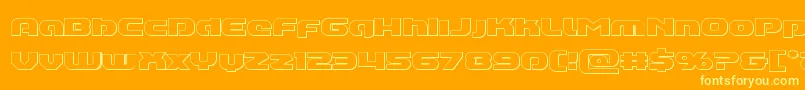 Annapolislowercaseout Font – Yellow Fonts on Orange Background