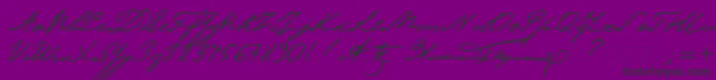 Pushkin Font – Black Fonts on Purple Background