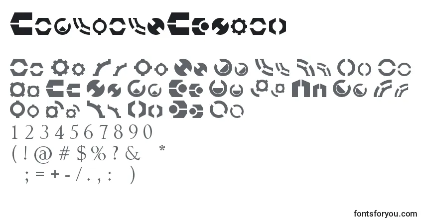 A fonte LanguageLombax – alfabeto, números, caracteres especiais